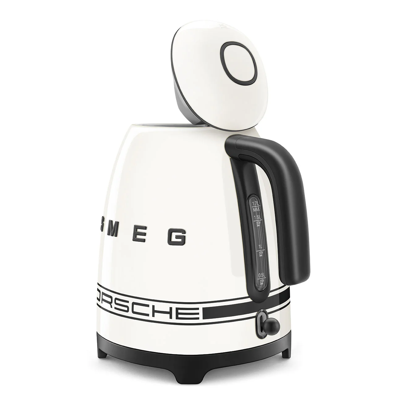 Porsche x SMEG Electric Kettle 1.7L Fixed Temperature Carrara Edition (White Metallic) - Image 6