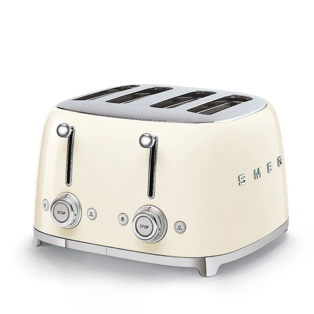 SMEG 4-Slice Electric Toaster (Cream)