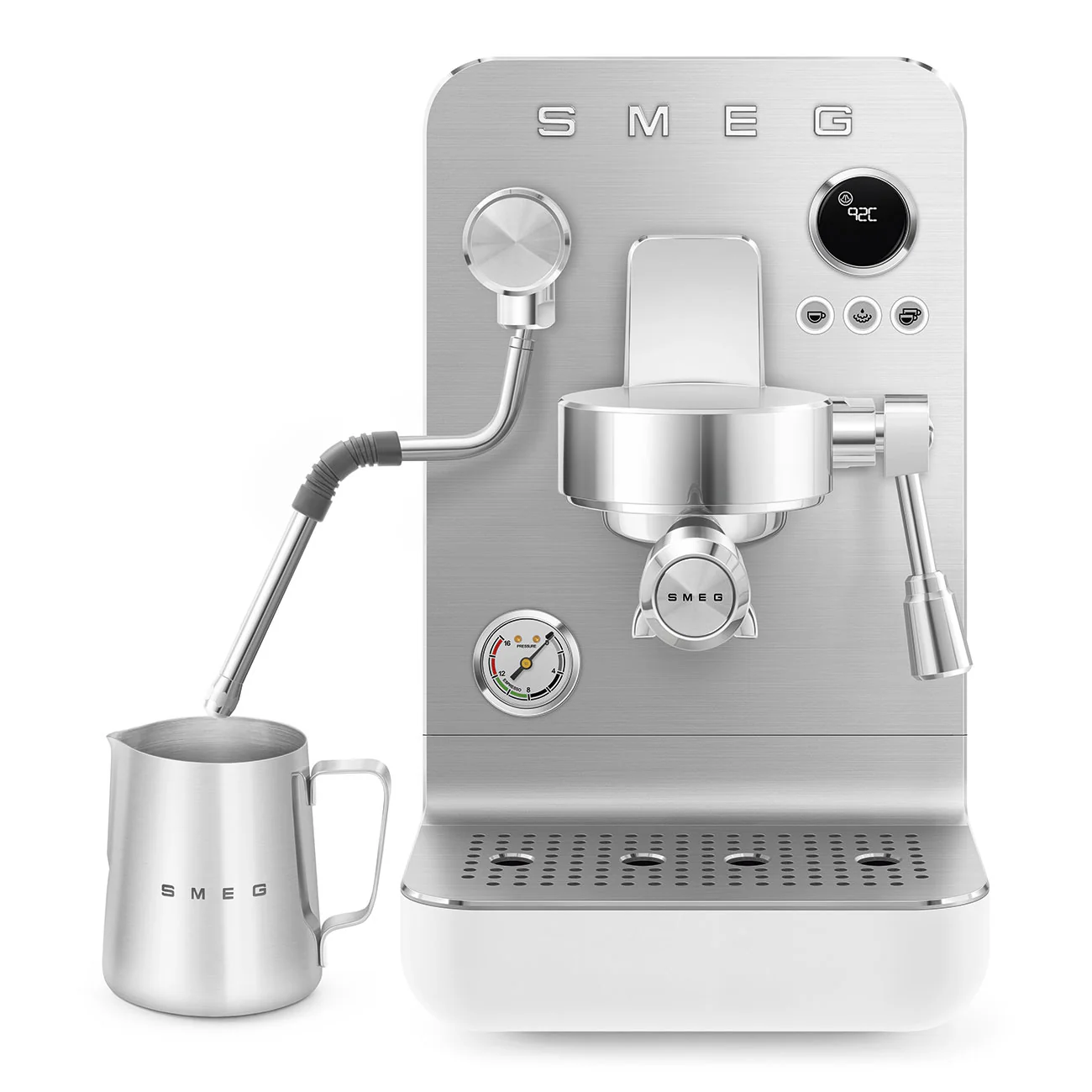 SMEG Mini Pro Manual Espresso Coffee Machine (White Matte) - Image 10