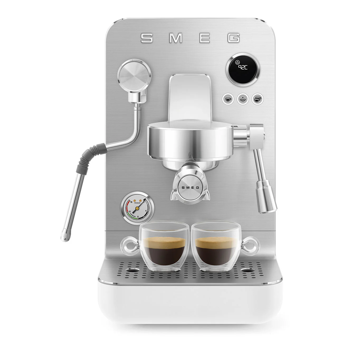 SMEG Mini Pro Manual Espresso Coffee Machine (White Matte) - Image 11