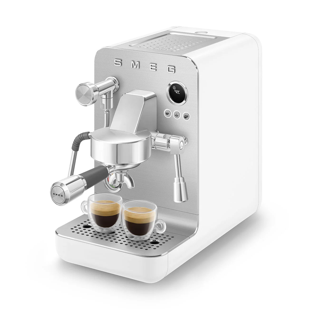 SMEG Mini Pro Manual Espresso Coffee Machine (White Matte) - Image 12