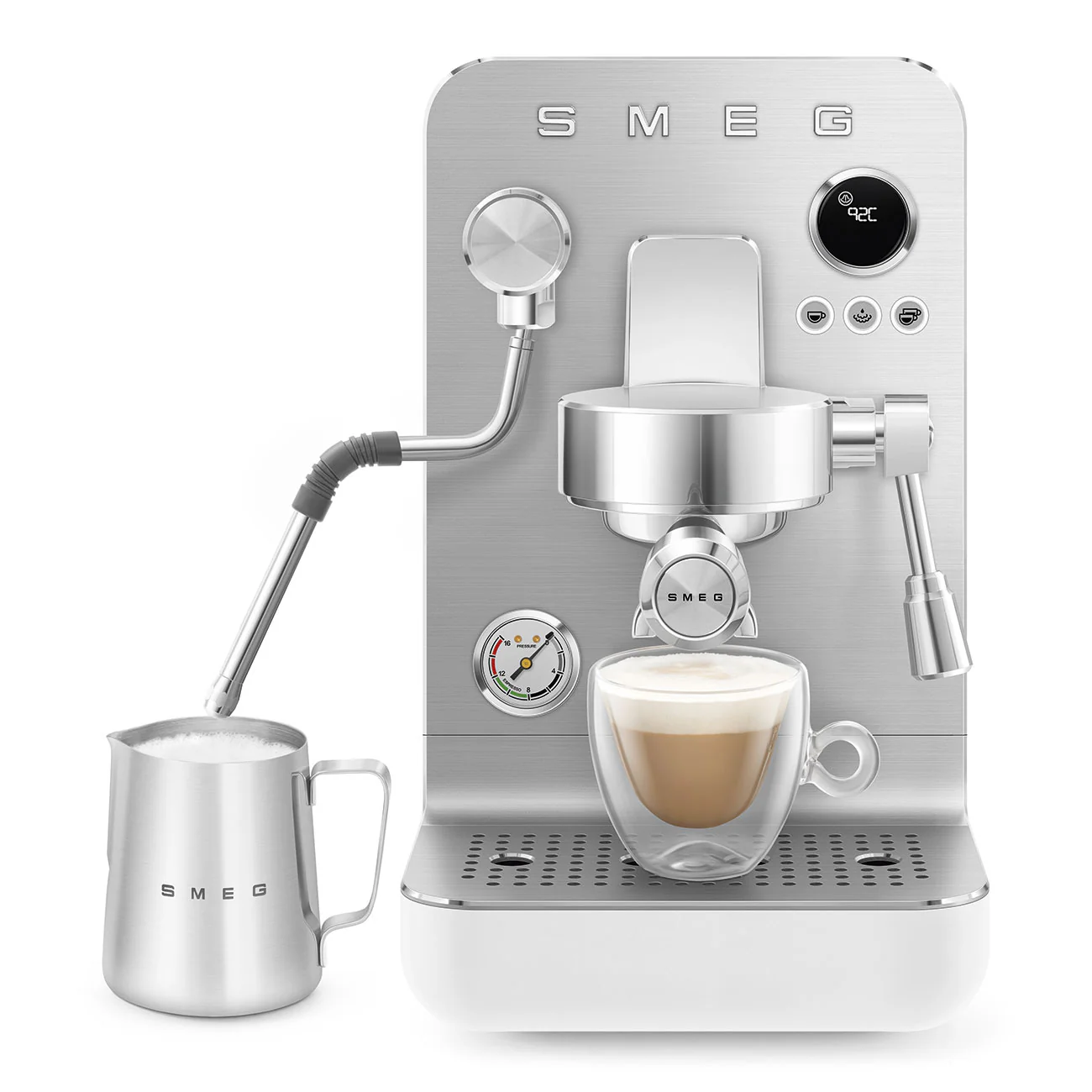 SMEG Mini Pro Manual Espresso Coffee Machine (White Matte) - Image 13