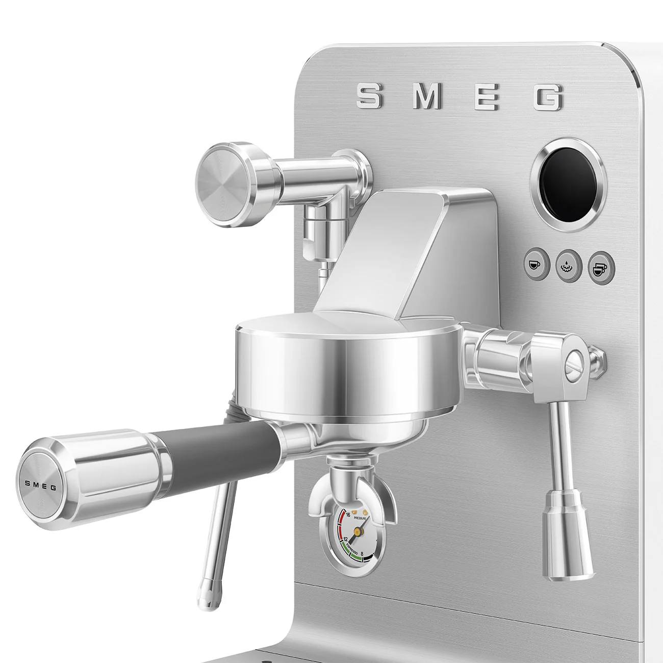 SMEG Mini Pro Manual Espresso Coffee Machine (White Matte) - Image 16