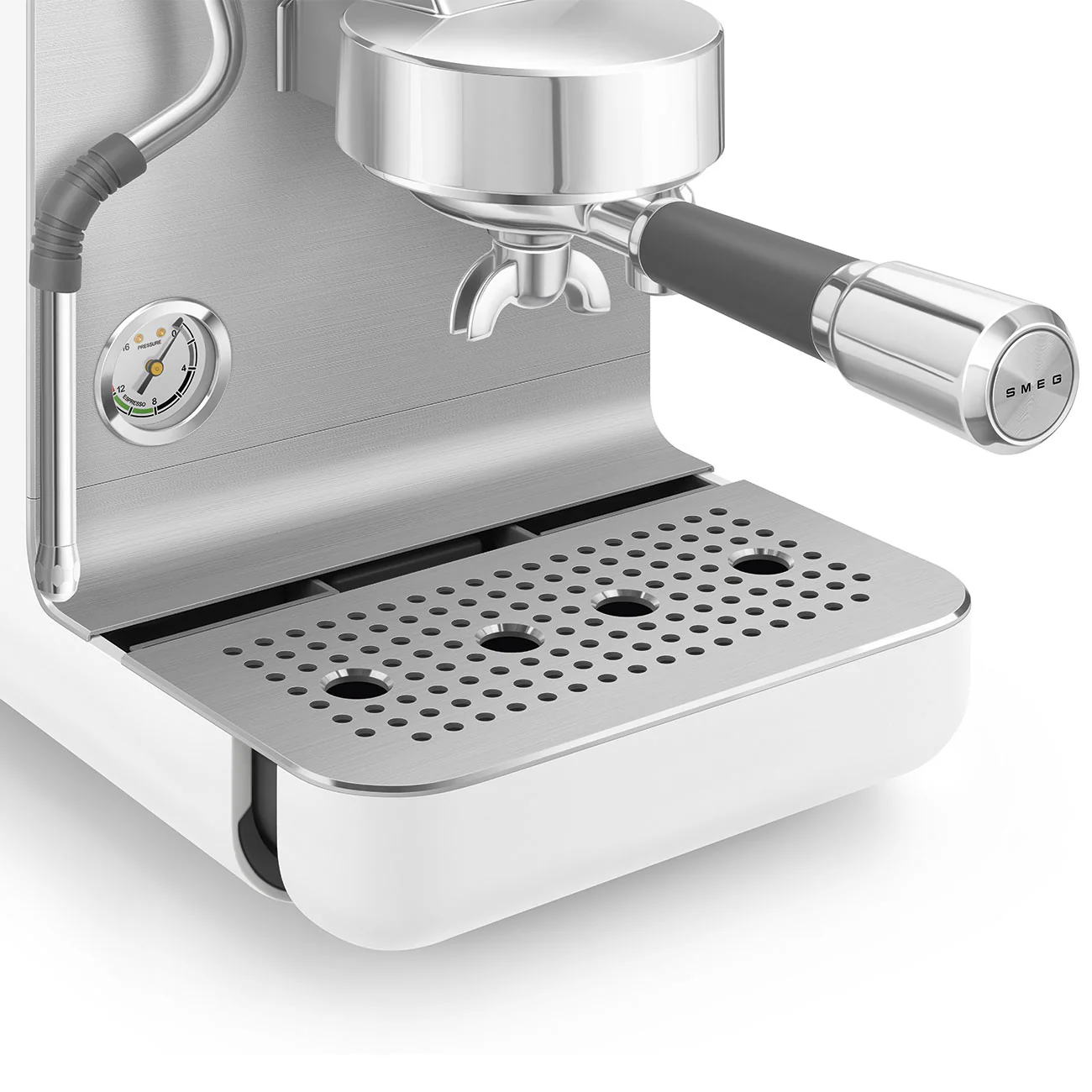 SMEG Mini Pro Manual Espresso Coffee Machine (White Matte) - Image 19