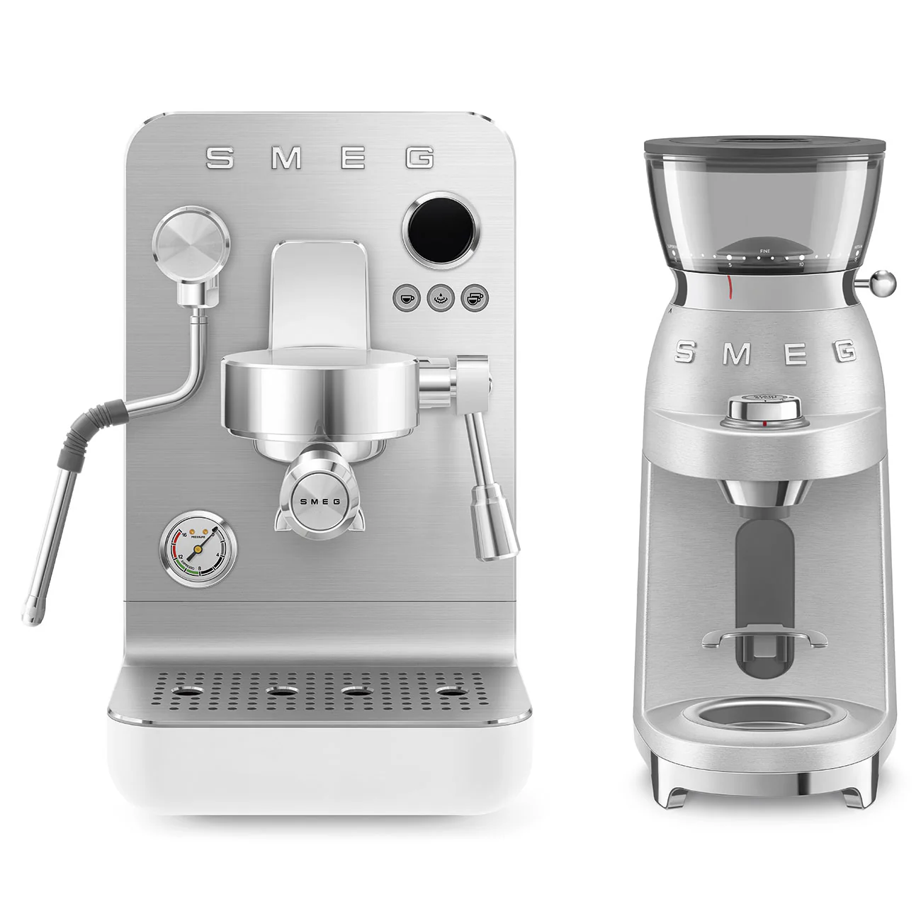 SMEG Mini Pro Manual Espresso Coffee Machine (White Matte) - Image 20