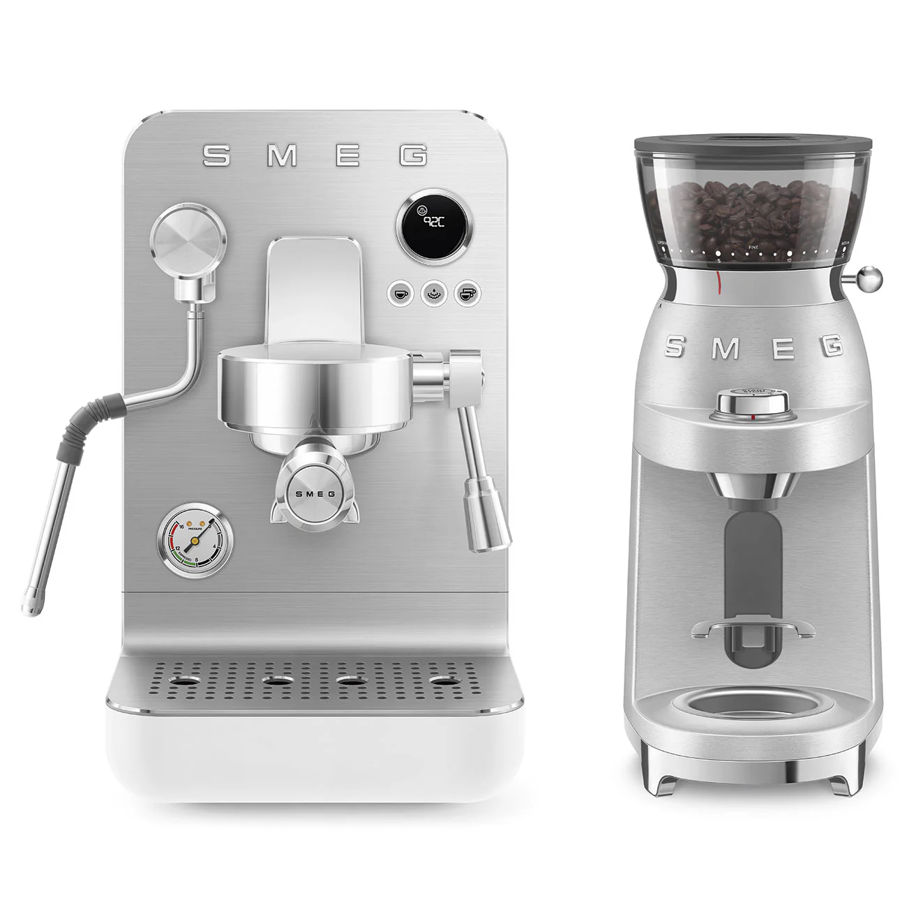SMEG Mini Pro Manual Espresso Coffee Machine (White Matte) - Image 21