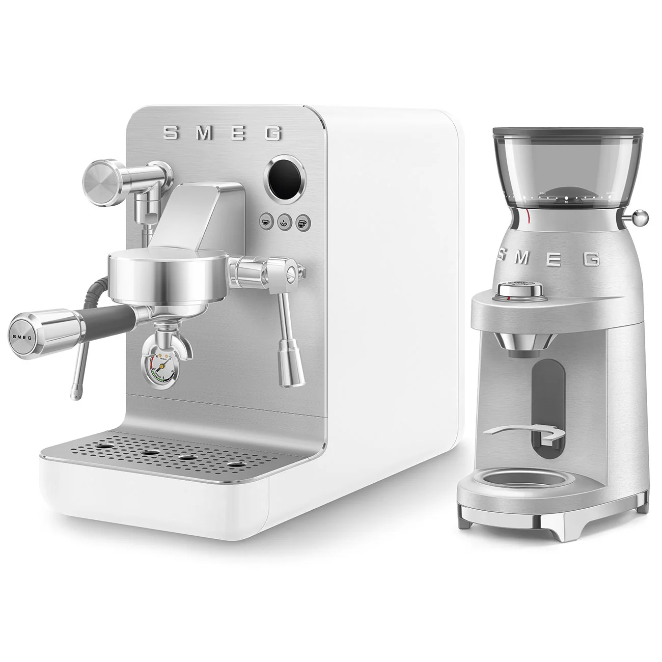 SMEG Mini Pro Manual Espresso Coffee Machine (White Matte) - Image 22