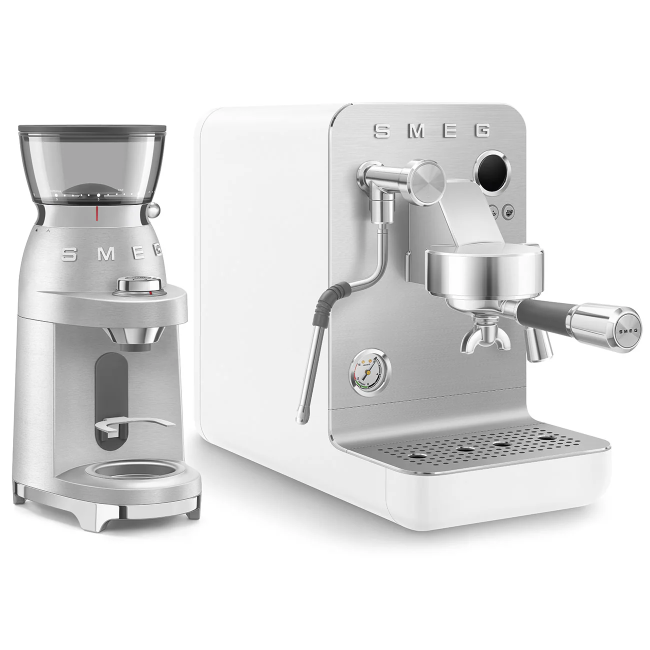 SMEG Mini Pro Manual Espresso Coffee Machine (White Matte) - Image 24