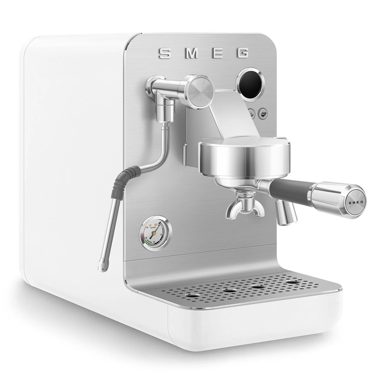 SMEG Mini Pro Manual Espresso Coffee Machine (White Matte) - Image 4