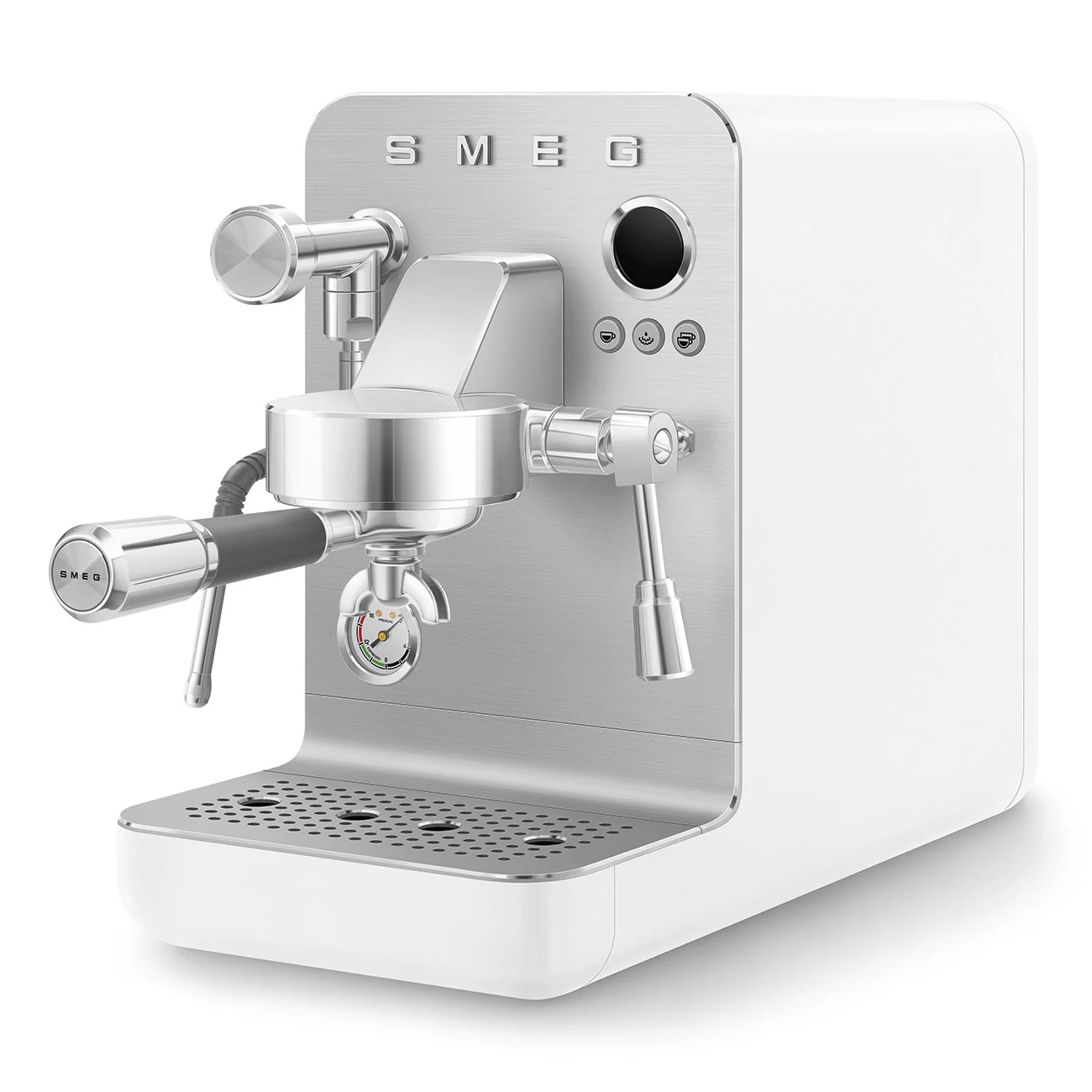 SMEG Mini Pro Manual Espresso Coffee Machine (White Matte) - Image 5