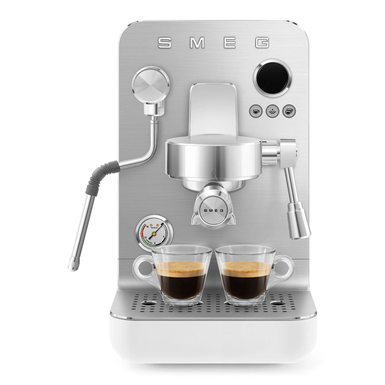 SMEG Mini Pro Manual Espresso Coffee Machine (White Matte) - Image 6