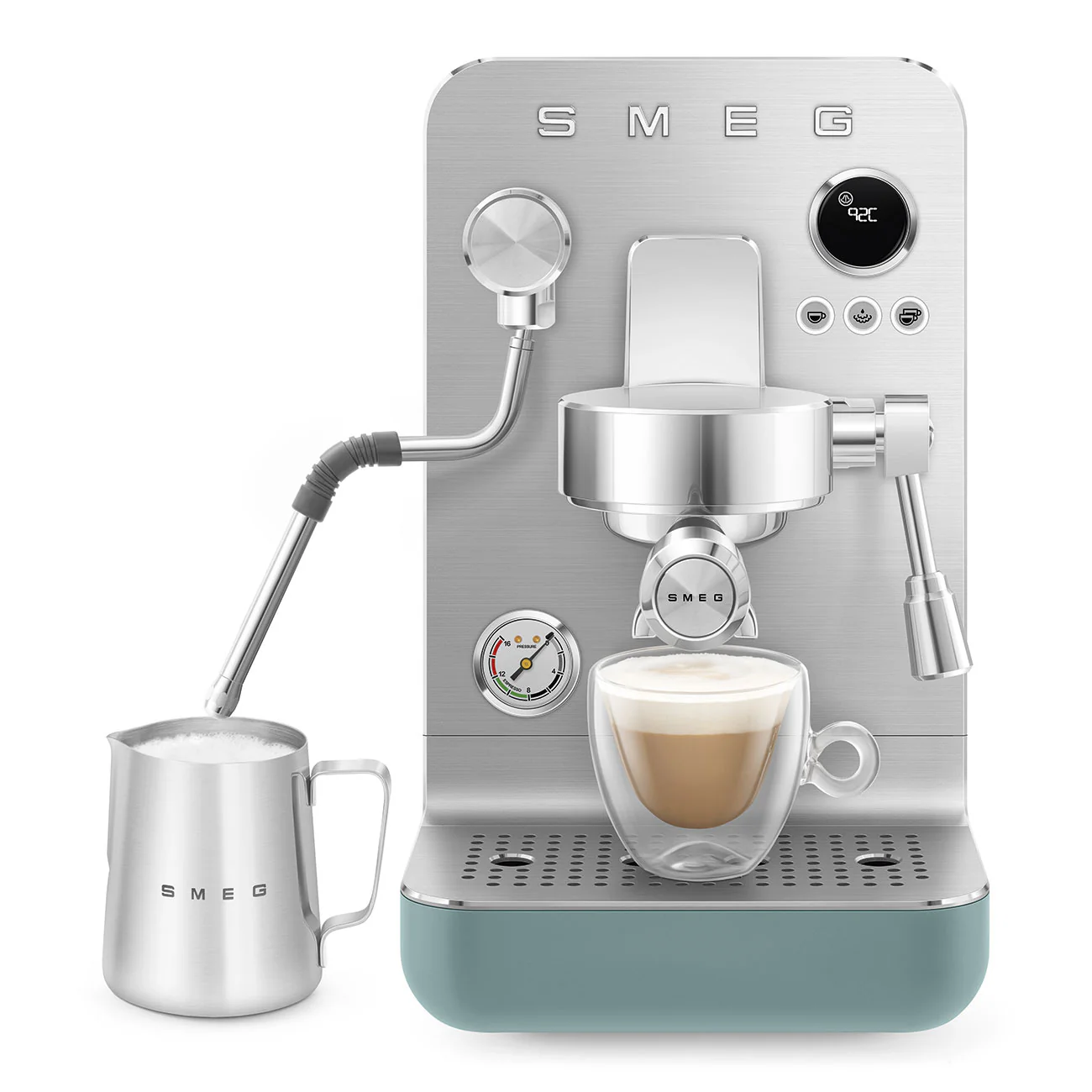 SMEG Mini Pro Manual Espresso Coffee Machine (Emerald Green Matte) - Image 13