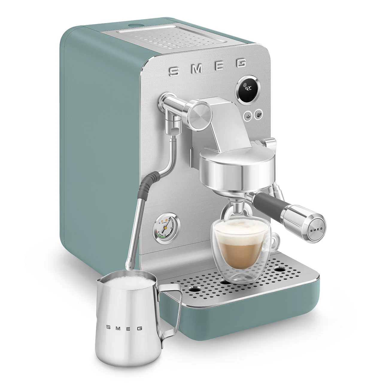 SMEG Mini Pro Manual Espresso Coffee Machine (Emerald Green Matte) - Image 14