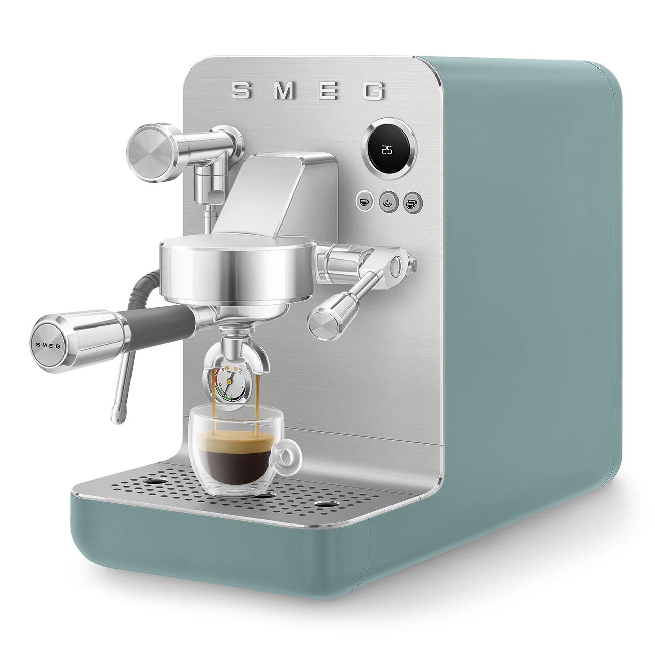 SMEG Mini Pro Manual Espresso Coffee Machine (Emerald Green Matte) - Image 17