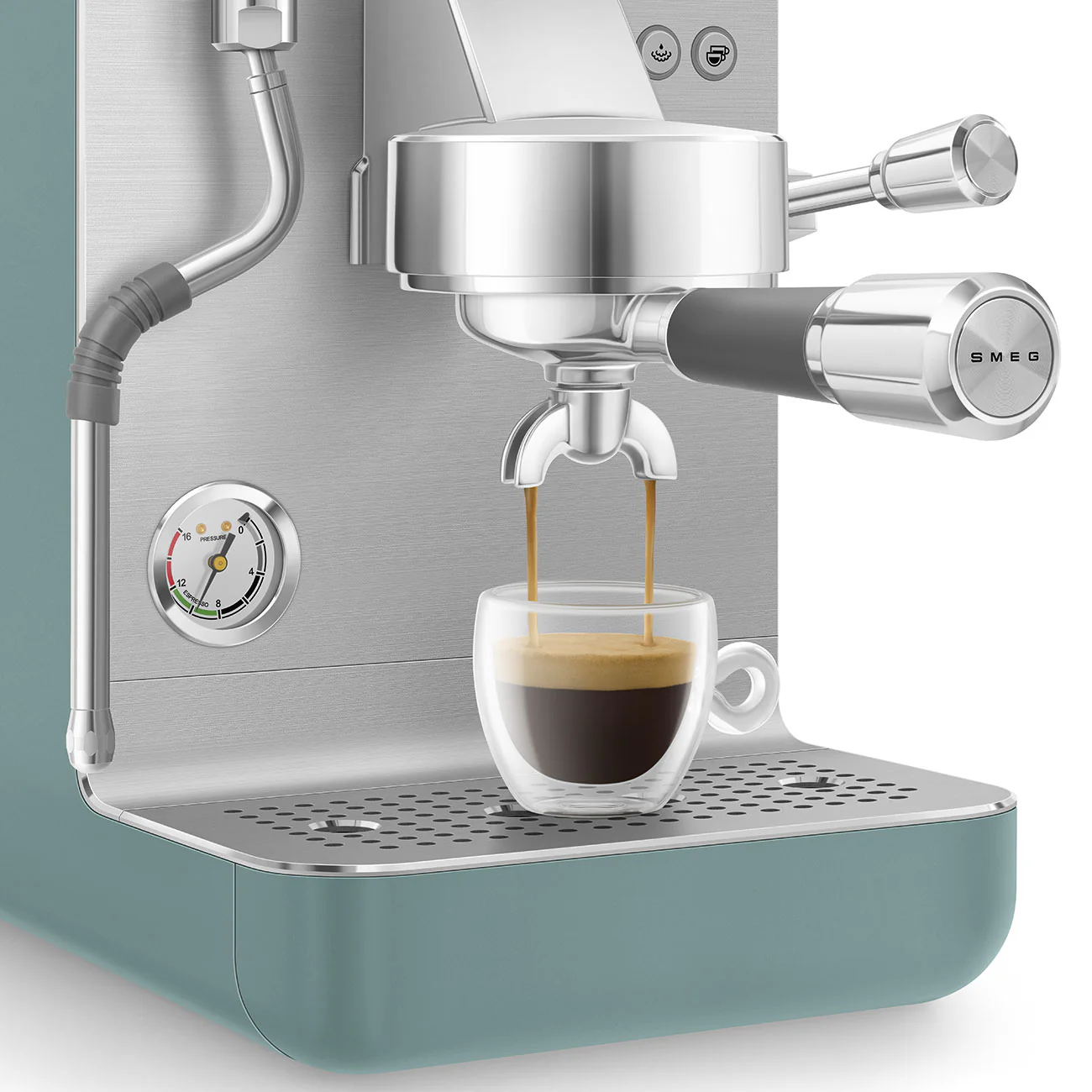 SMEG Mini Pro Manual Espresso Coffee Machine (Emerald Green Matte) - Image 18