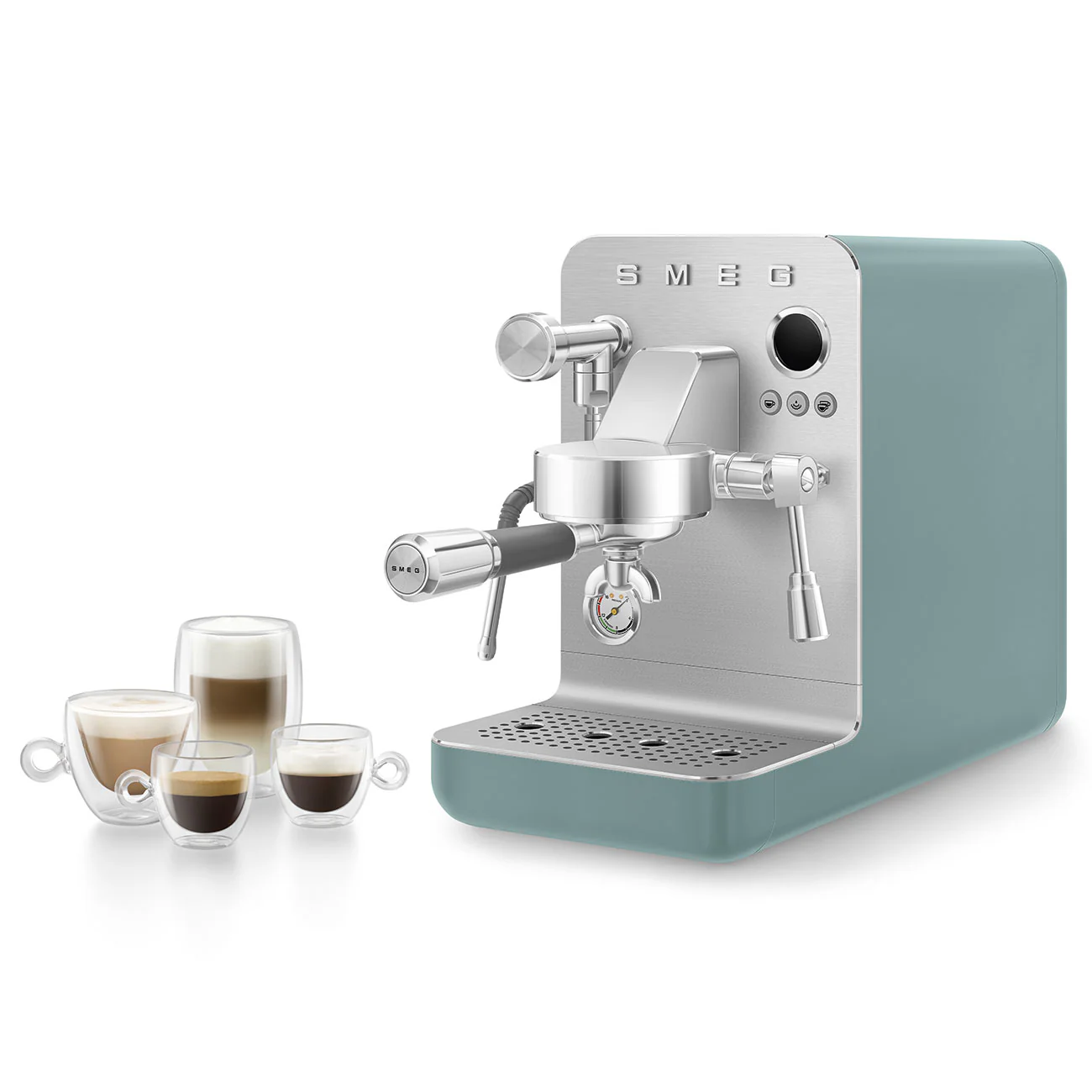 SMEG Mini Pro Manual Espresso Coffee Machine (Emerald Green Matte) - Image 20