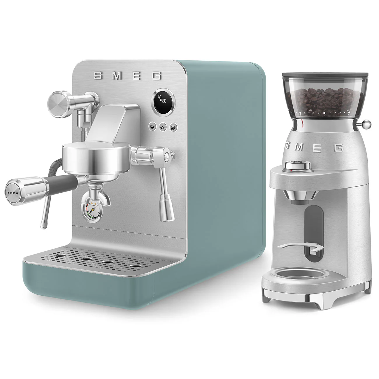 SMEG Mini Pro Manual Espresso Coffee Machine (Emerald Green Matte) - Image 25