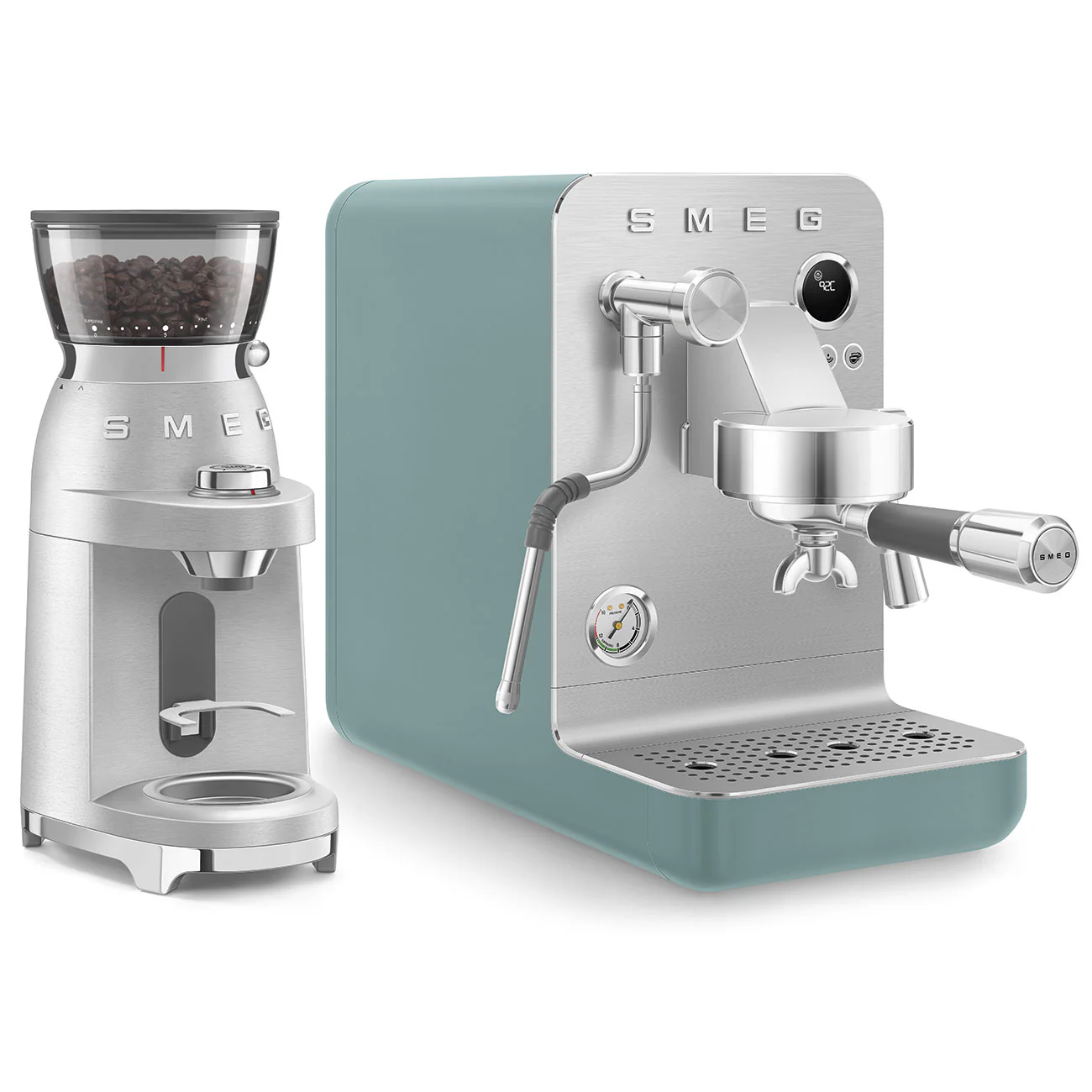SMEG Mini Pro Manual Espresso Coffee Machine (Emerald Green Matte) - Image 27
