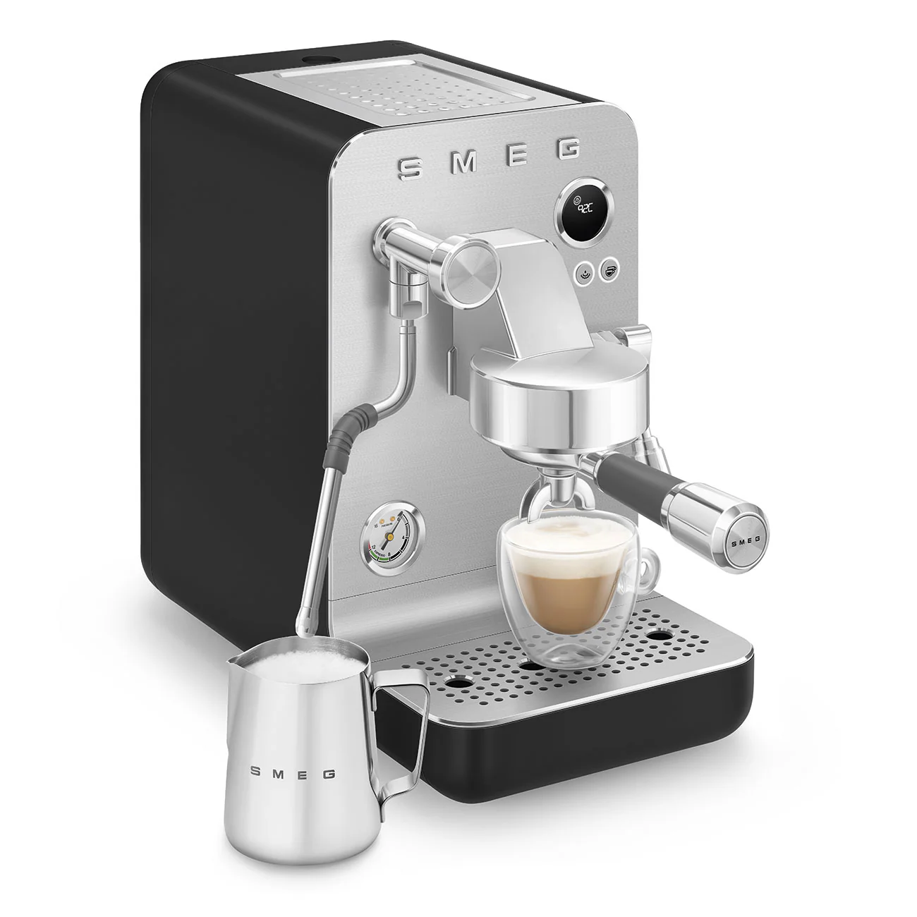 SMEG Mini Pro Manual Espresso Coffee Machine (Black Matte) - Image 14