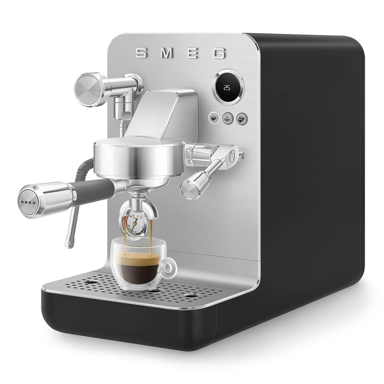 SMEG Mini Pro Manual Espresso Coffee Machine (Black Matte) - Image 17