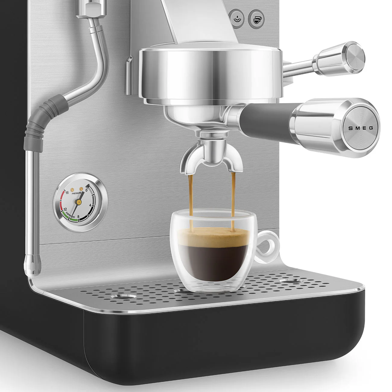 SMEG Mini Pro Manual Espresso Coffee Machine (Black Matte) - Image 18