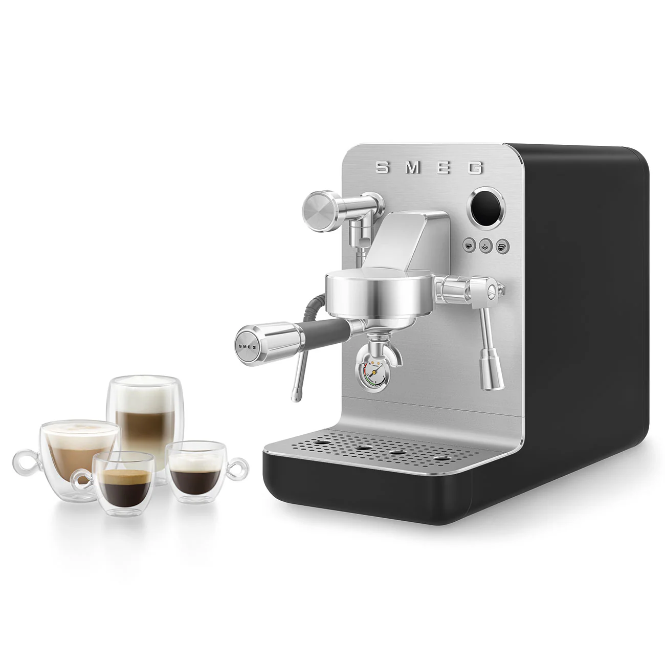 SMEG Mini Pro Manual Espresso Coffee Machine (Black Matte) - Image 20
