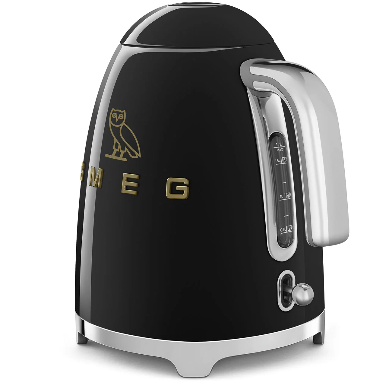SMEG x OVO Electric Kettle 1.7L Fixed Temperature (Black with Gold) - Image 5
