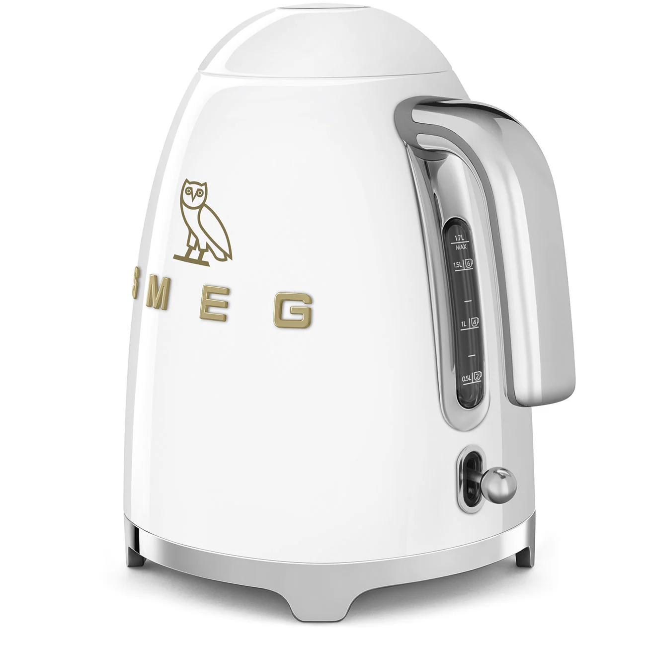 SMEG x OVO Electric Kettle 1.7L Fixed Temperature (White with Gold) - Image 5