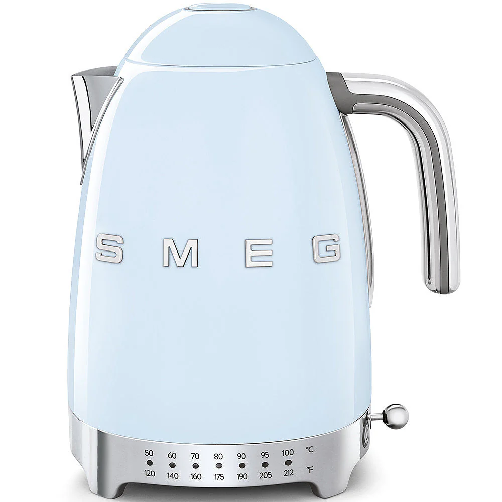 SMEG Electric Kettle 1.7L Variable Temperature (Pastel Blue)