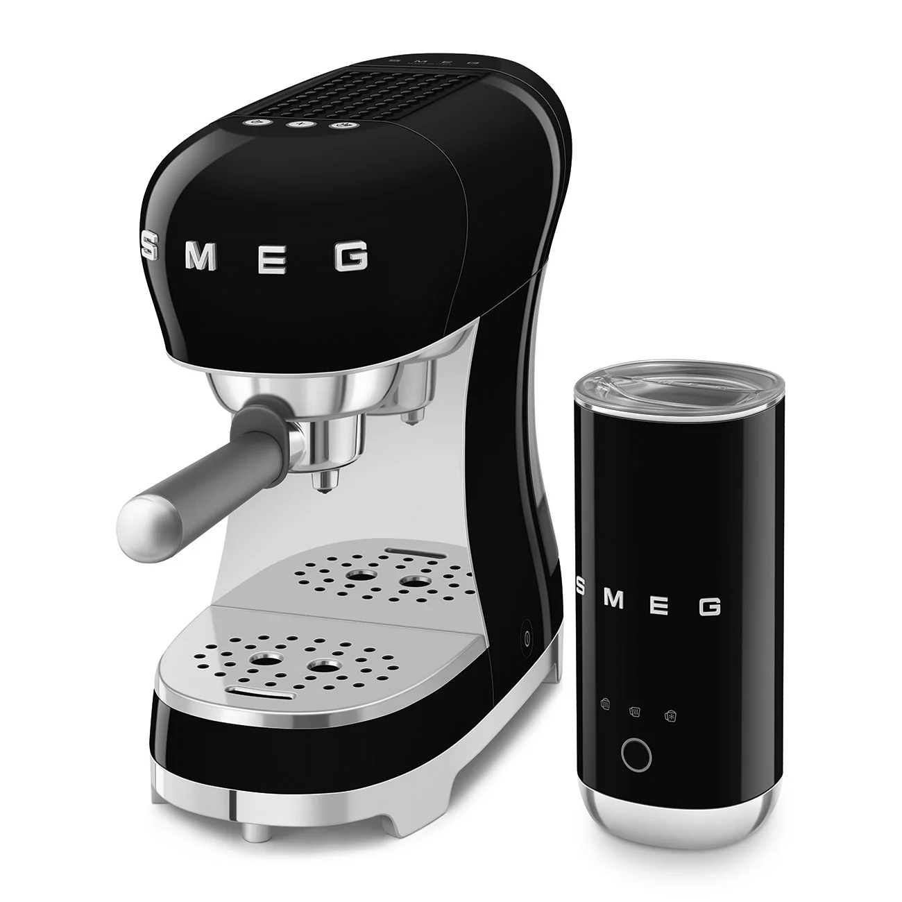 SMEG Barista Bundle - Espresso Machine + Milk Frother (Black) - Image 2