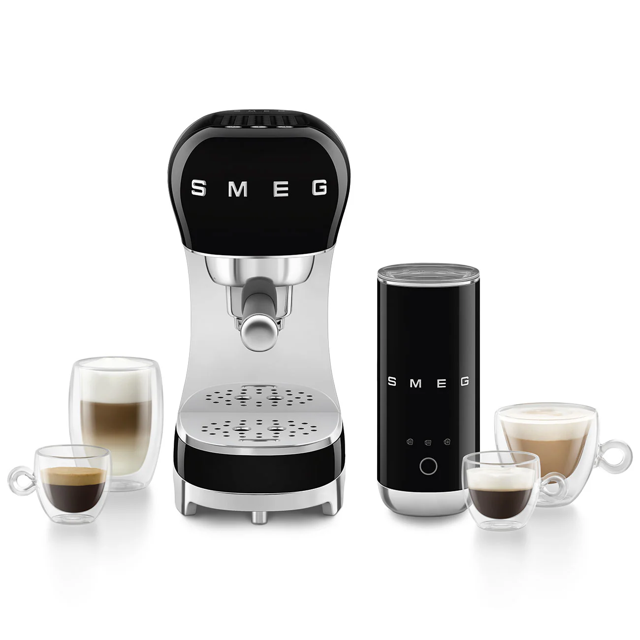SMEG Barista Bundle - Espresso Machine + Milk Frother (Black) - Image 3