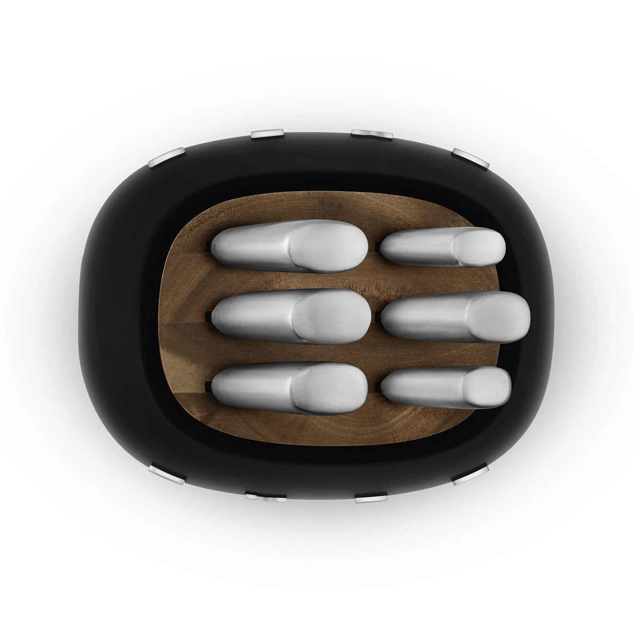 SMEG Knife Block Set with 6 Knives (Black) - Image 3