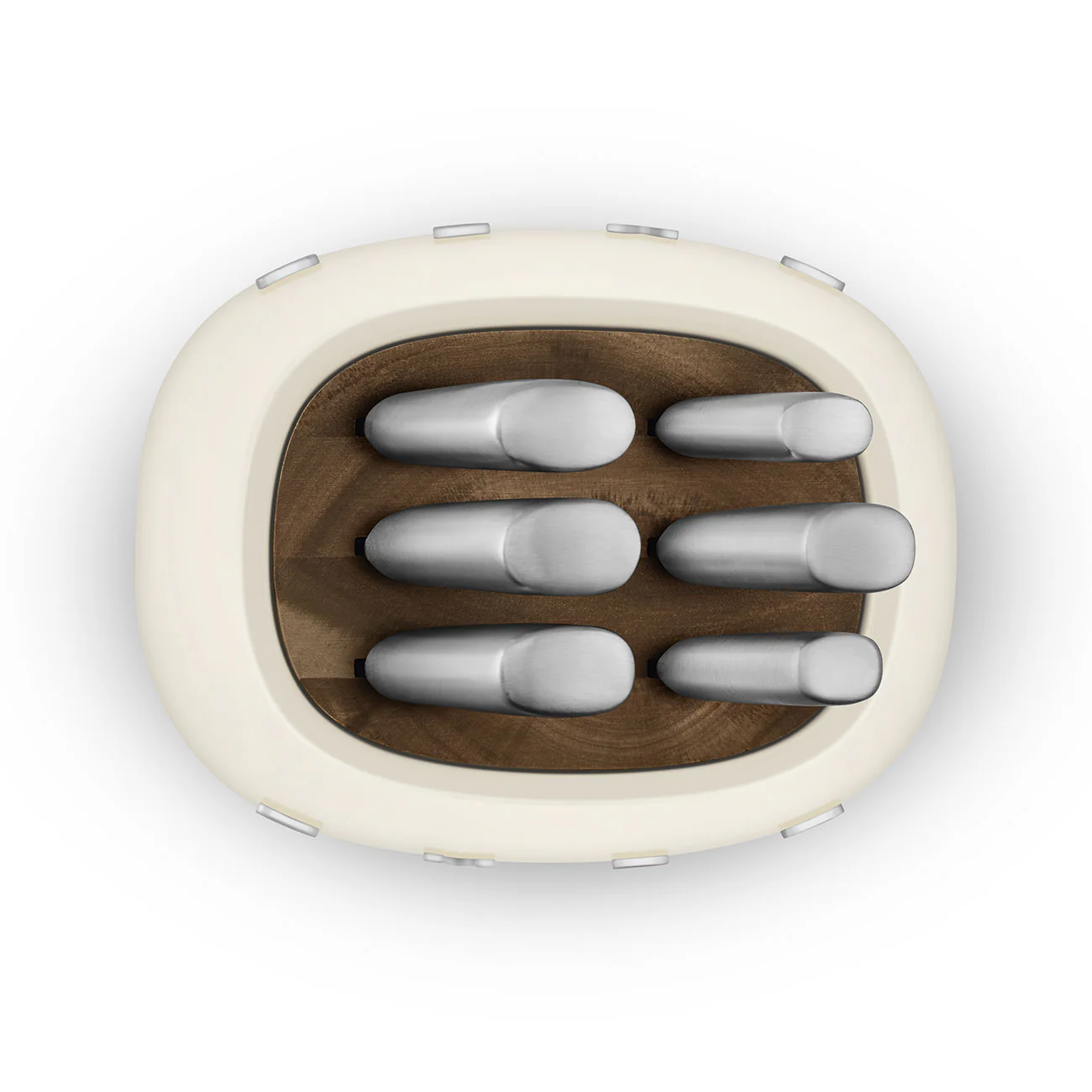 SMEG Knife Block Set with 6 Knives (Cream) - Image 3