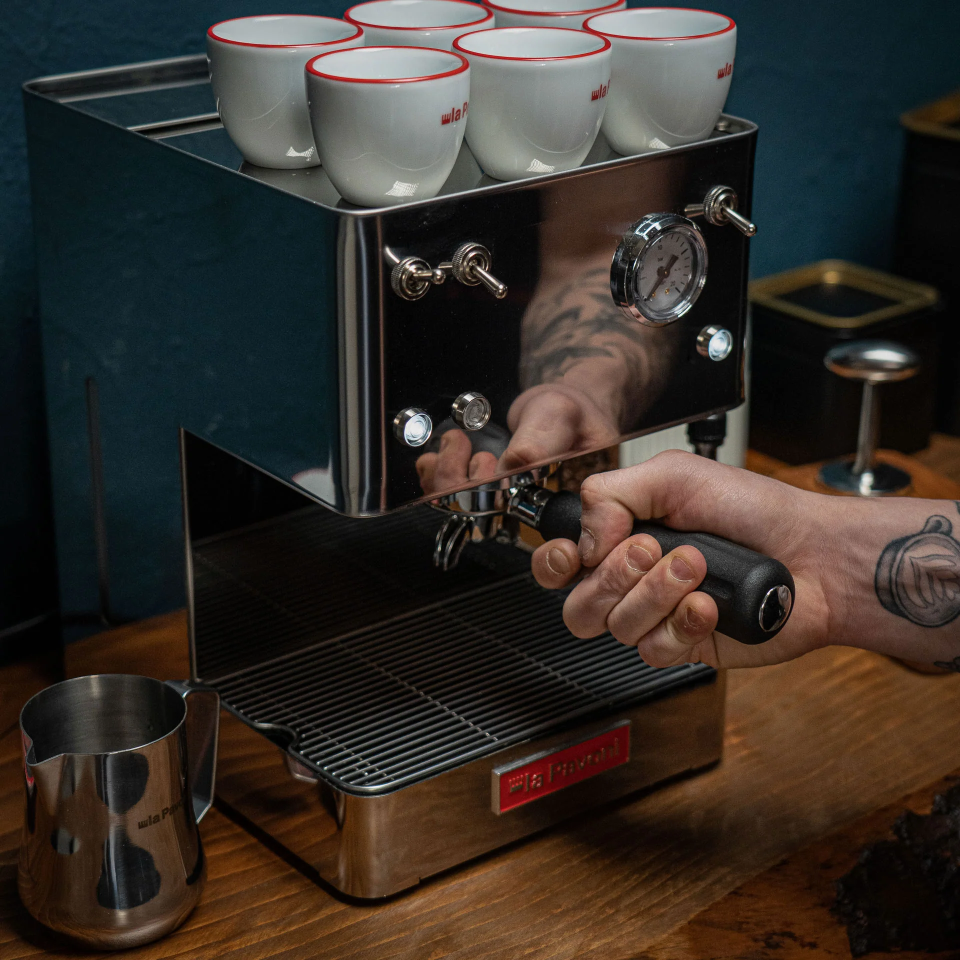 La Pavoni Casa Bar Manual Espresso Machine (Stainless Steel) - Image 12