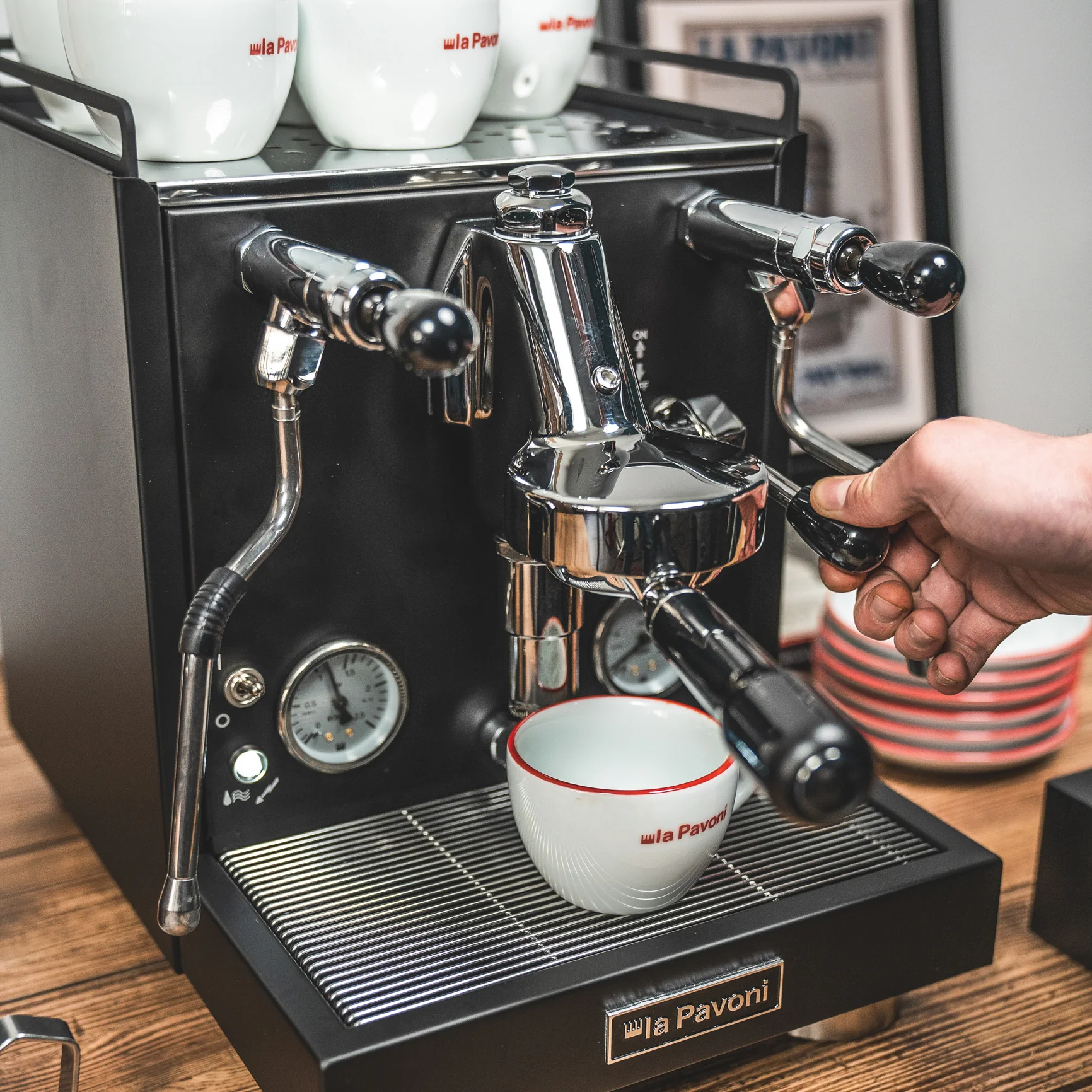 La Pavoni Cellini Evolution Nera Semi-Pro Espresso Machine (Matte Black) - Image 9