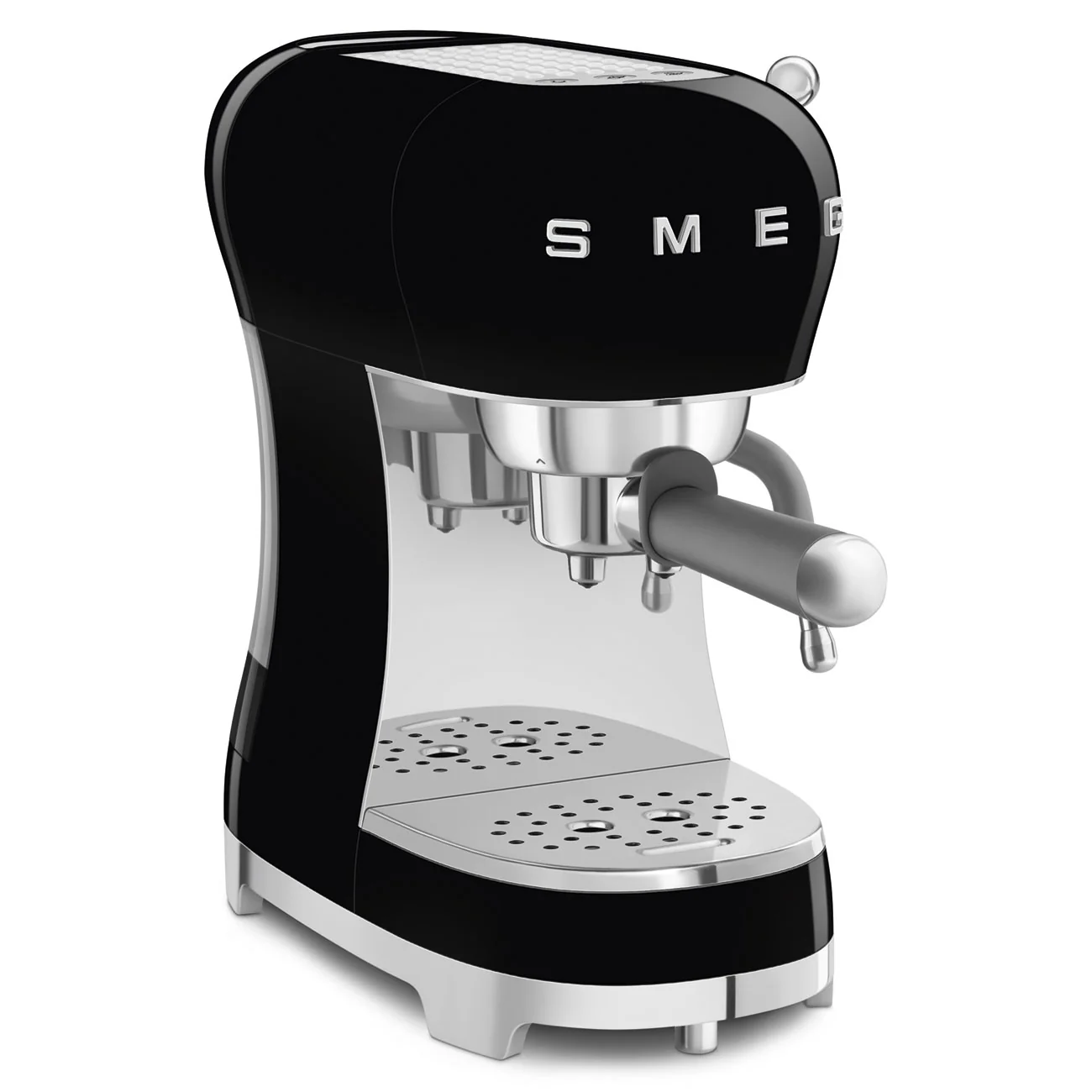 SMEG Manual Espresso Coffee Machine with Milk Frother (Black) - Image 3