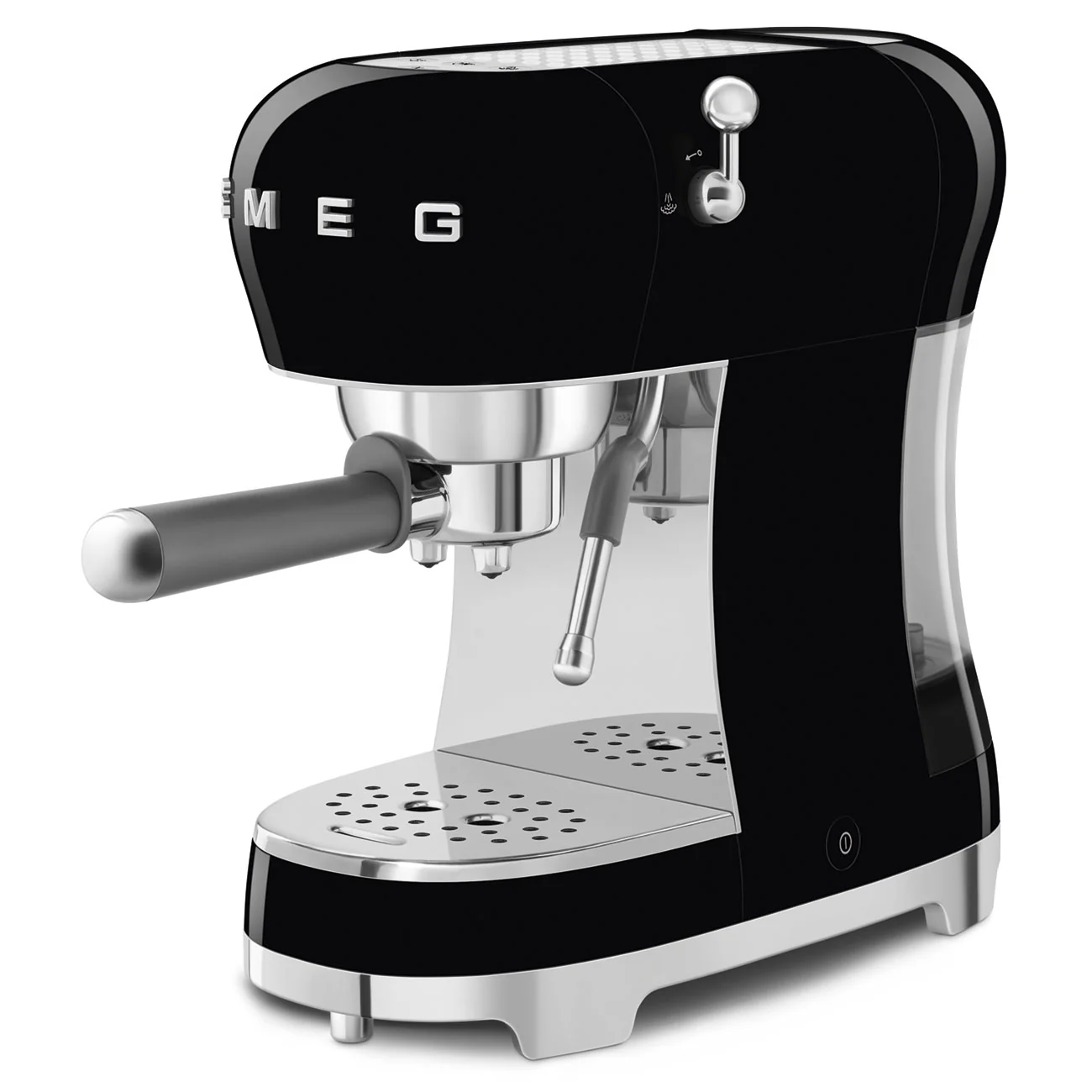 SMEG Manual Espresso Coffee Machine with Milk Frother (Black) - Image 4