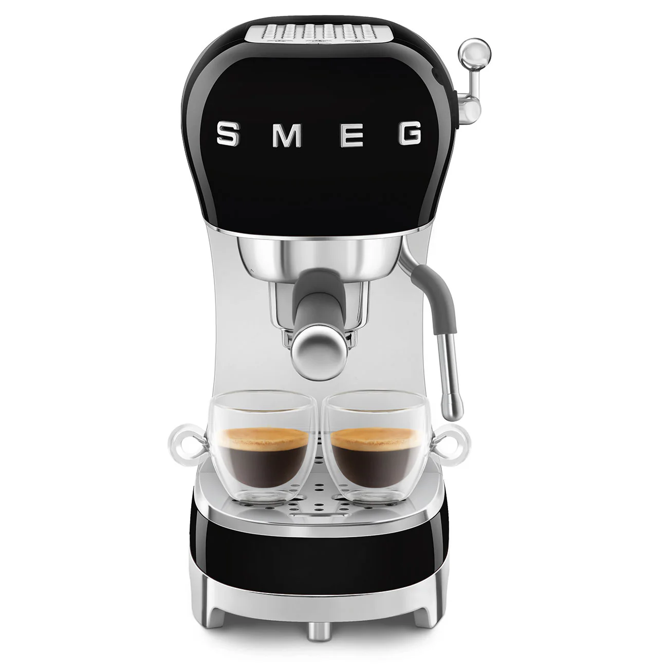 SMEG Manual Espresso Coffee Machine with Milk Frother (Black) - Image 5