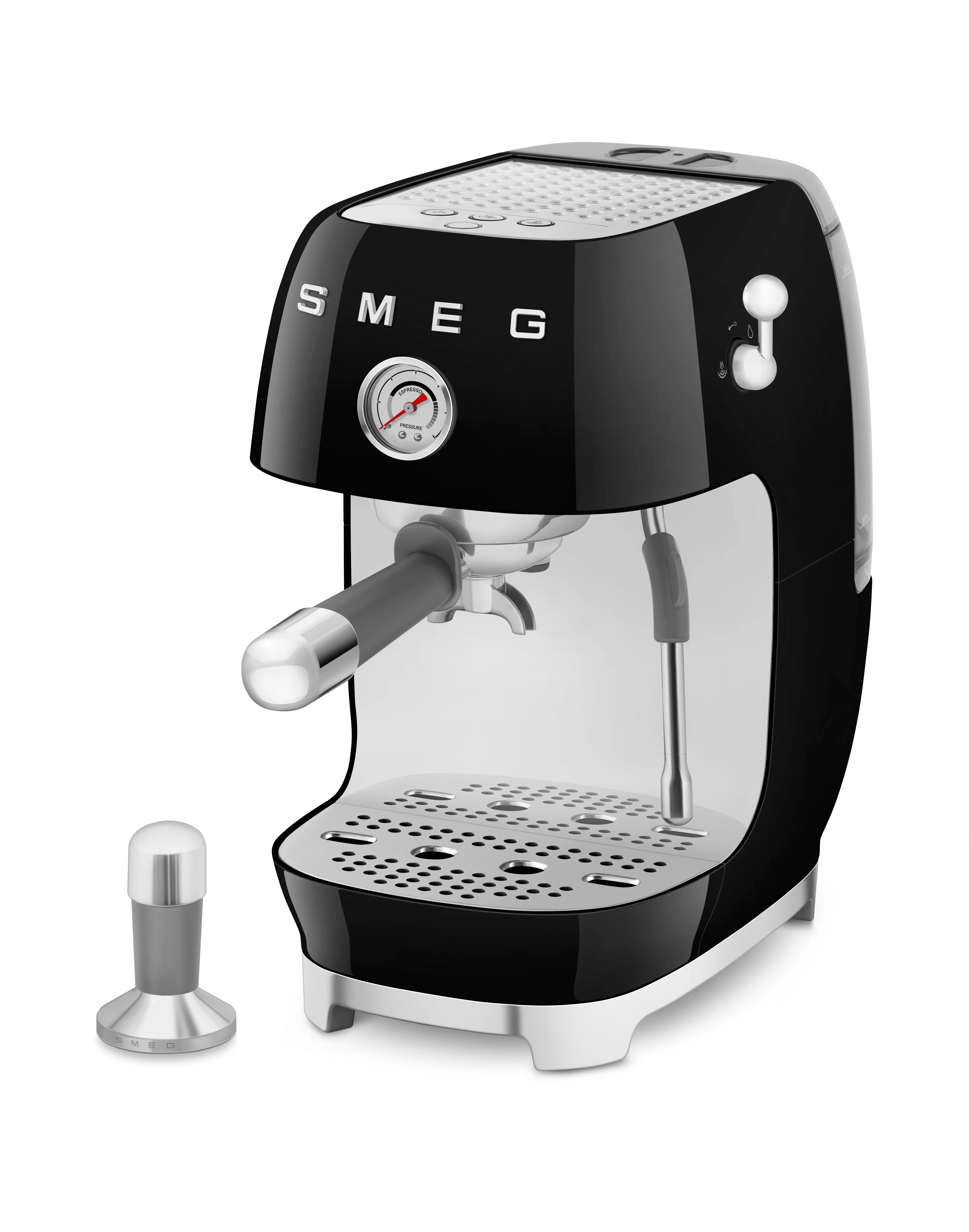 SMEG Manual Espresso Coffee Machine with Cold Brew (Black) - Image 3