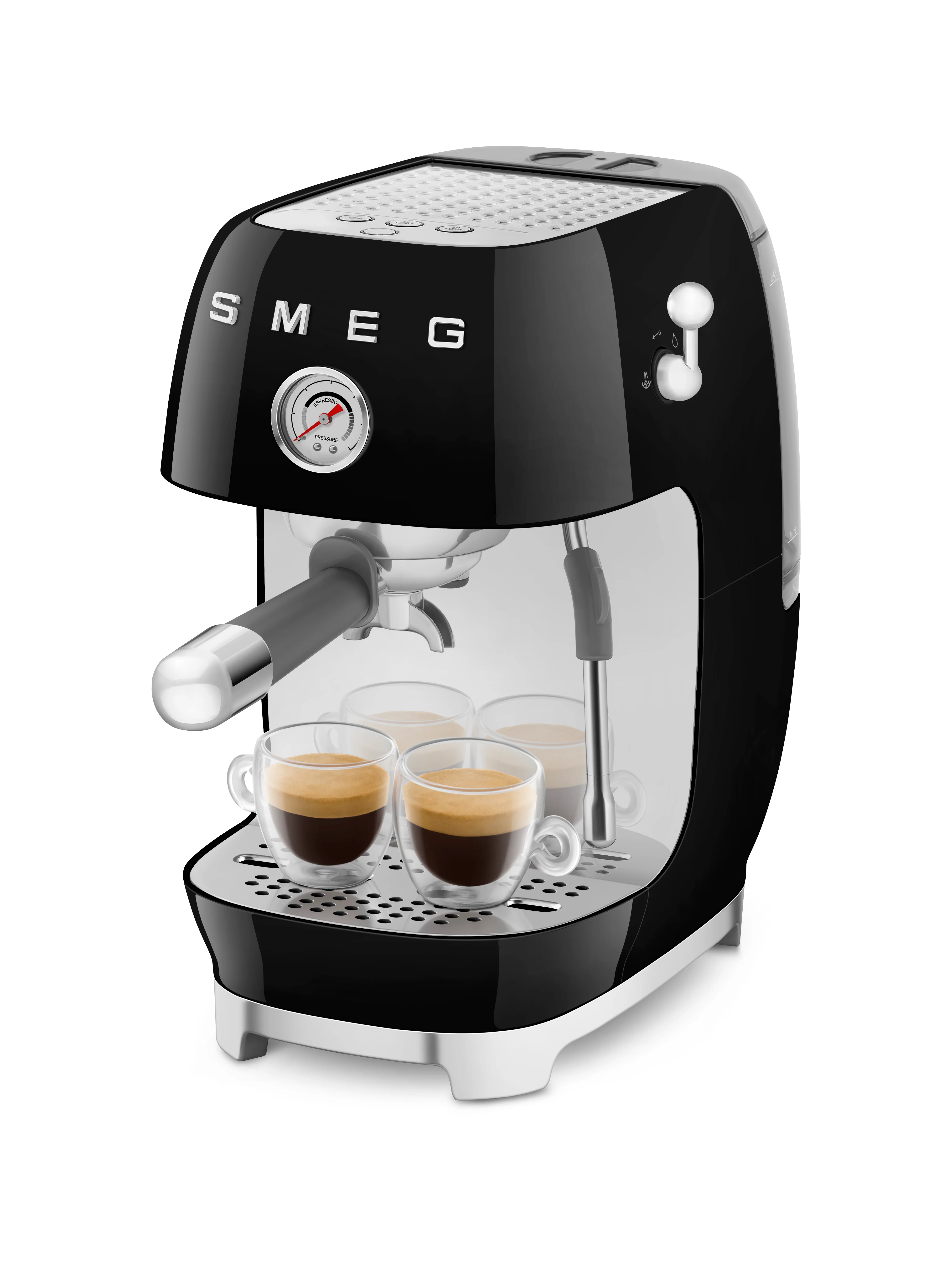 SMEG Manual Espresso Coffee Machine with Cold Brew (Black) - Image 5