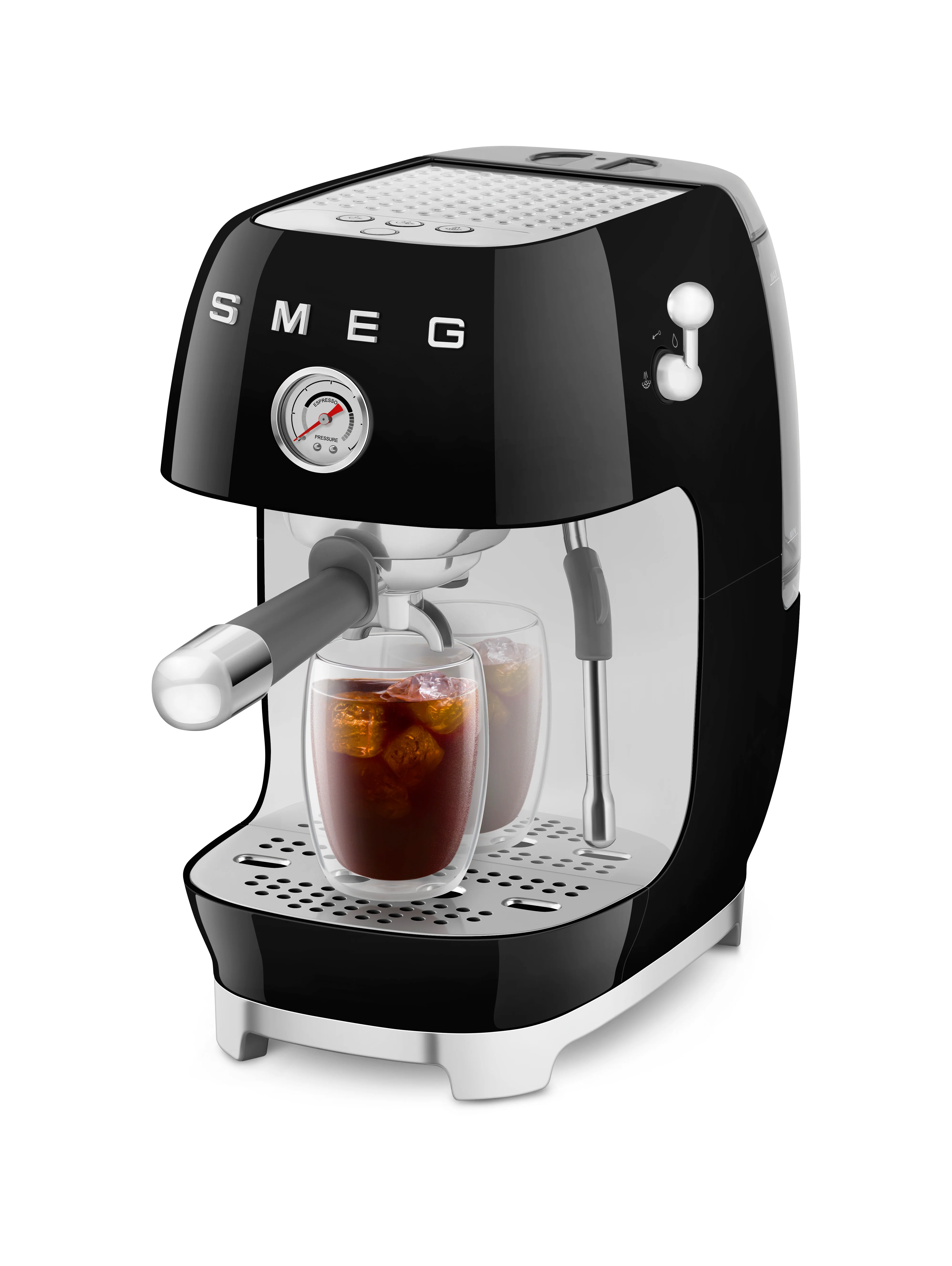 SMEG Manual Espresso Coffee Machine with Cold Brew (Black) - Image 6