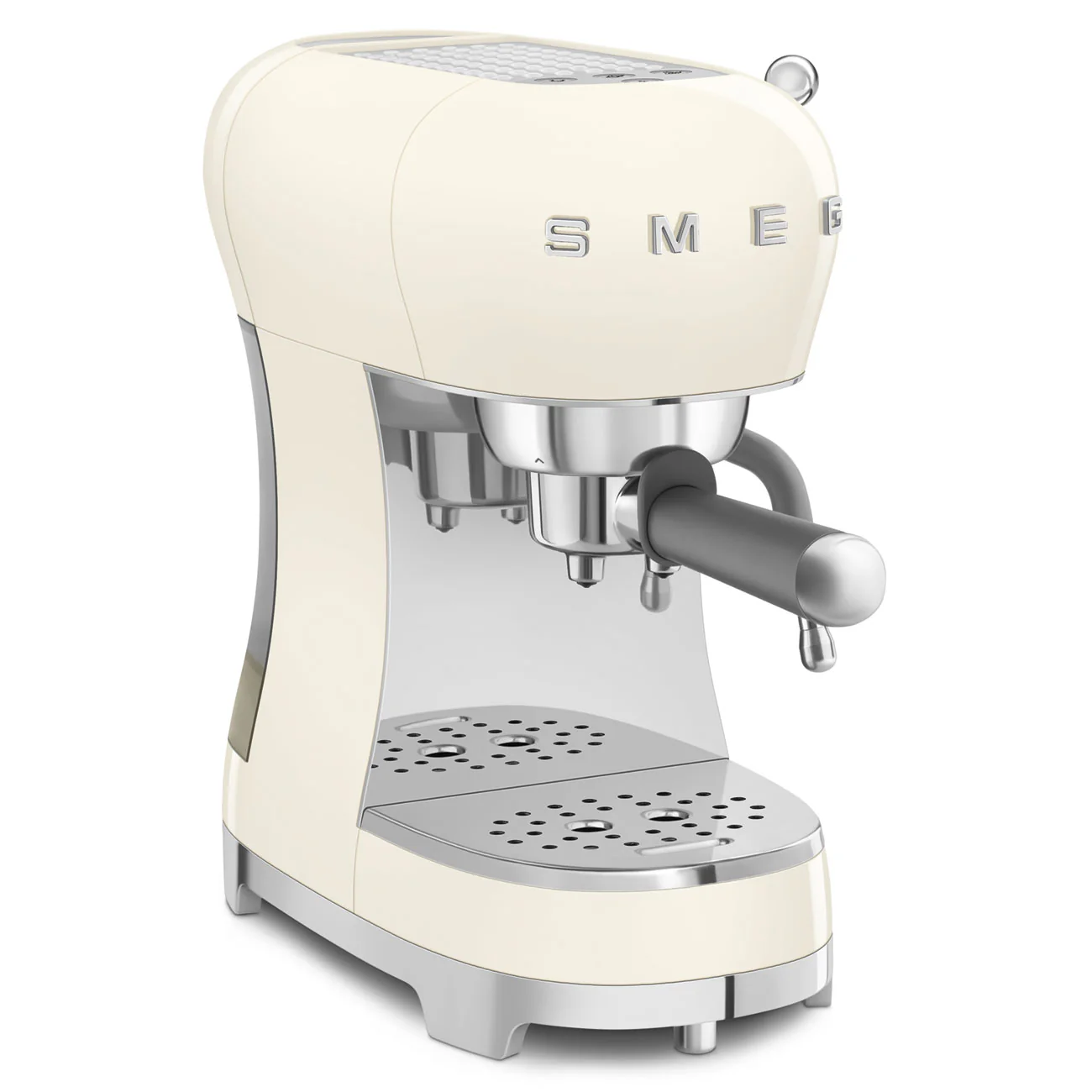 SMEG Manual Espresso Coffee Machine with Milk Frother (Cream) - Image 3