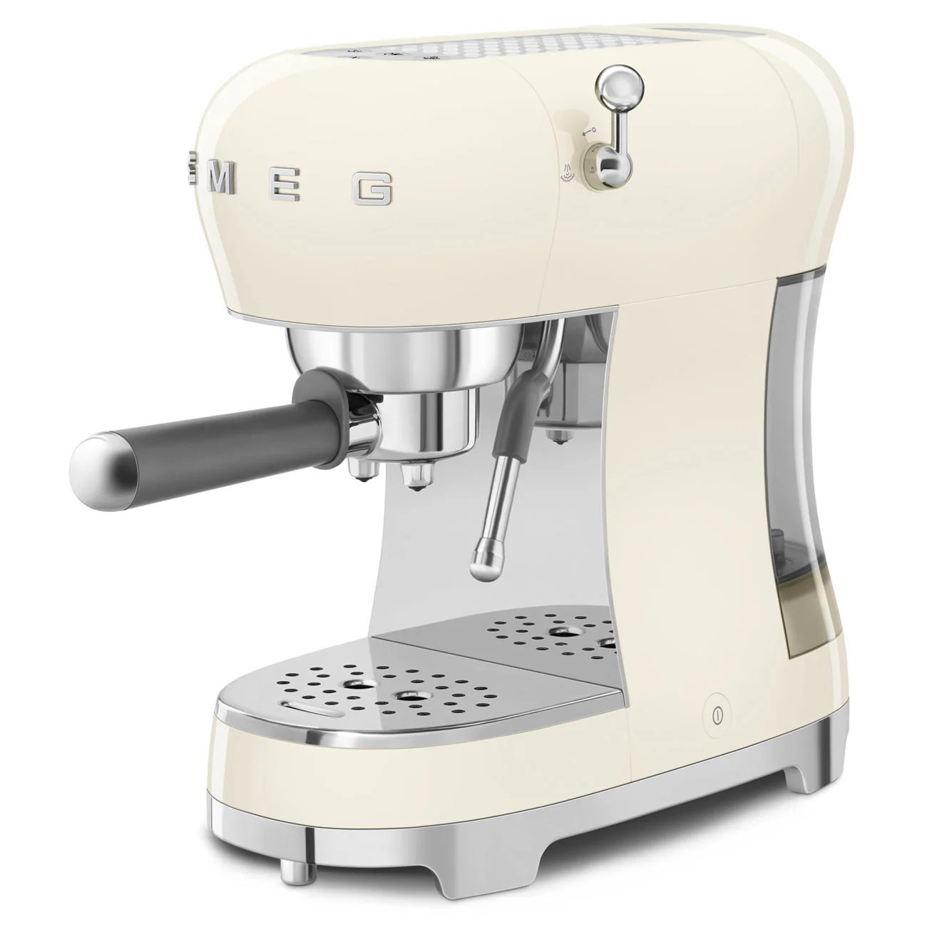 SMEG Manual Espresso Coffee Machine with Milk Frother (Cream) - Image 4
