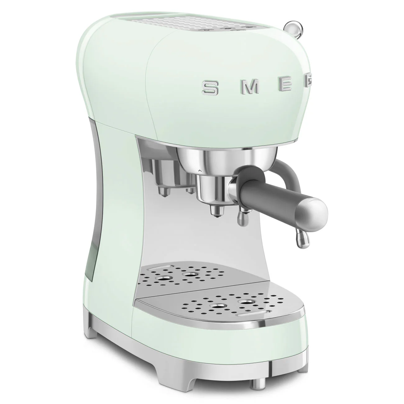 SMEG Manual Espresso Coffee Machine with Milk Frother (Pastel Green) - Image 3