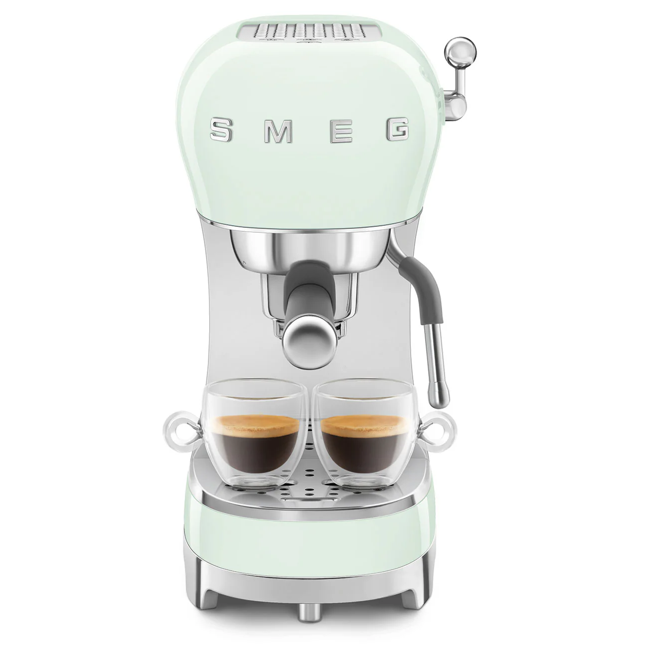 SMEG Manual Espresso Coffee Machine with Milk Frother (Pastel Green) - Image 5