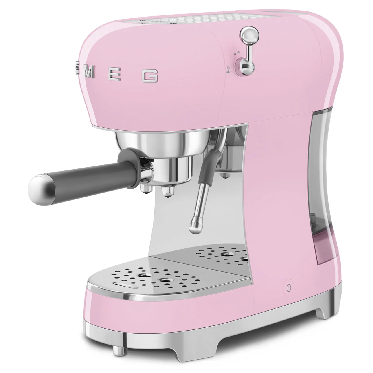 SMEG Manual Espresso Coffee Machine with Milk Frother (Pink) - Image 4