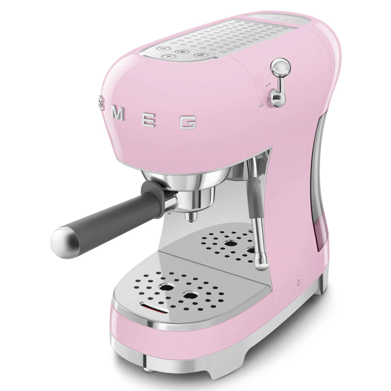 SMEG Manual Espresso Coffee Machine with Milk Frother (Pink) - Image 8