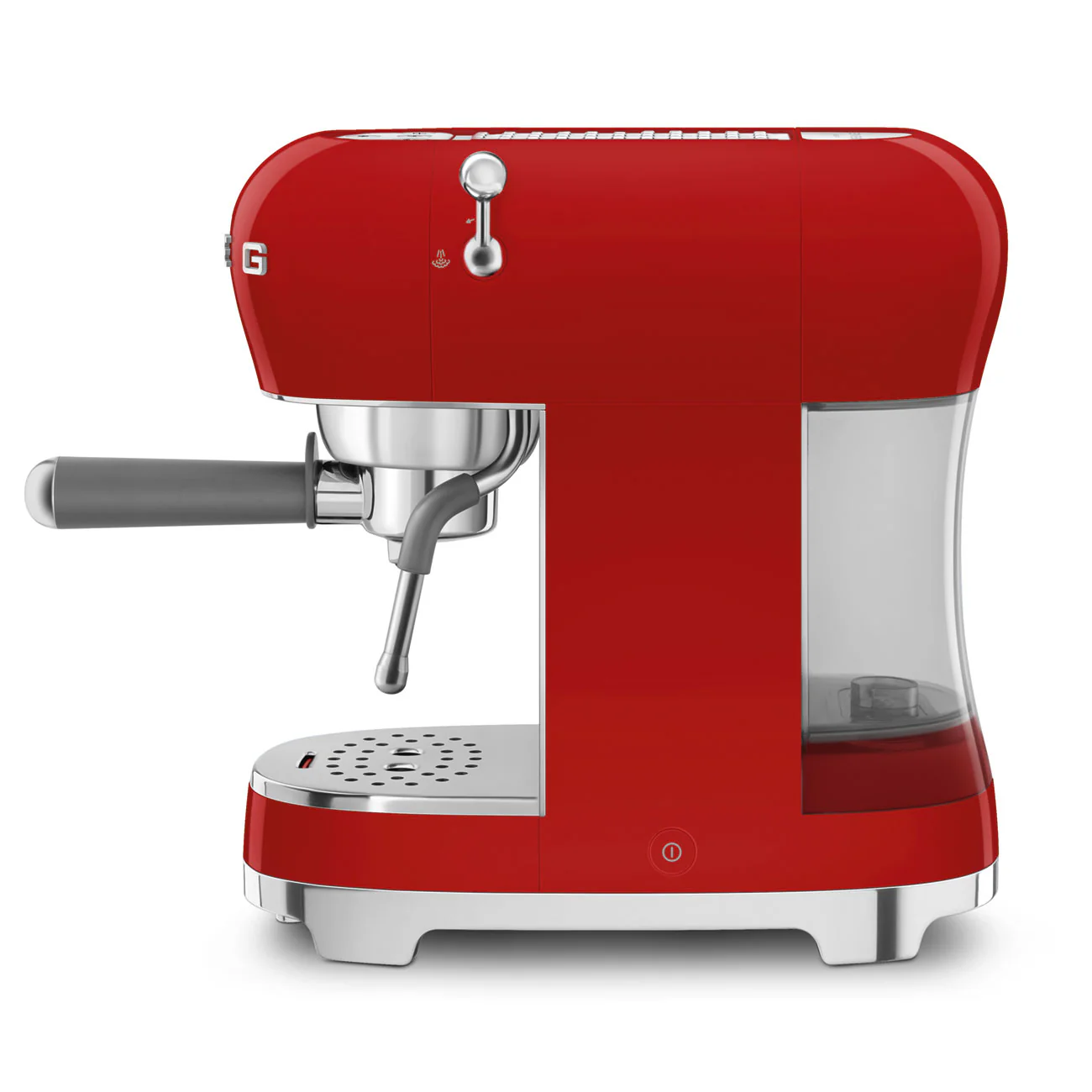 SMEG Manual Espresso Coffee Machine with Milk Frother (Red) - Image 4