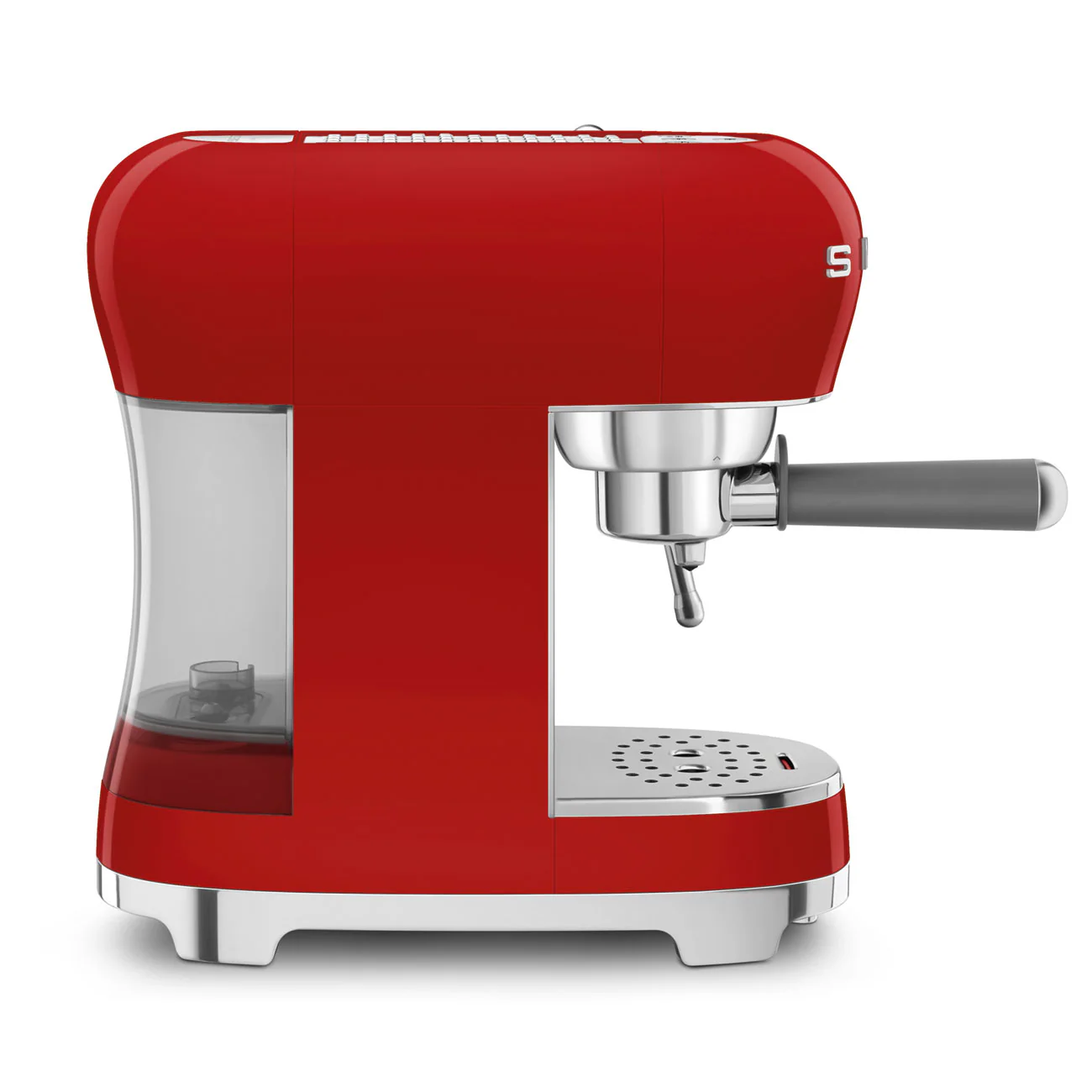 SMEG Manual Espresso Coffee Machine with Milk Frother (Red) - Image 6