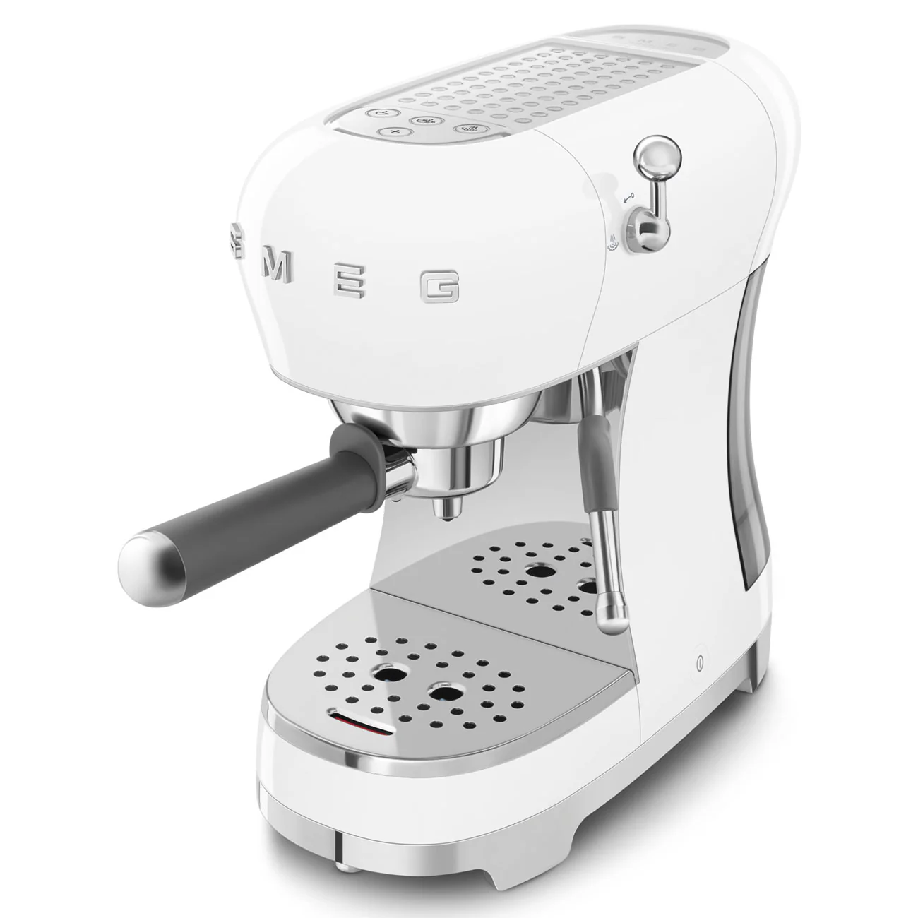 SMEG Manual Espresso Coffee Machine with Milk Frother (White) - Image 8